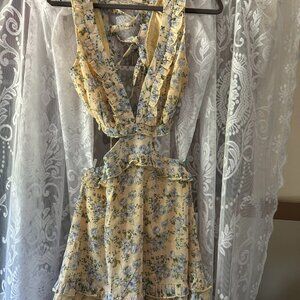 Yello and Blue floral dress from Astr